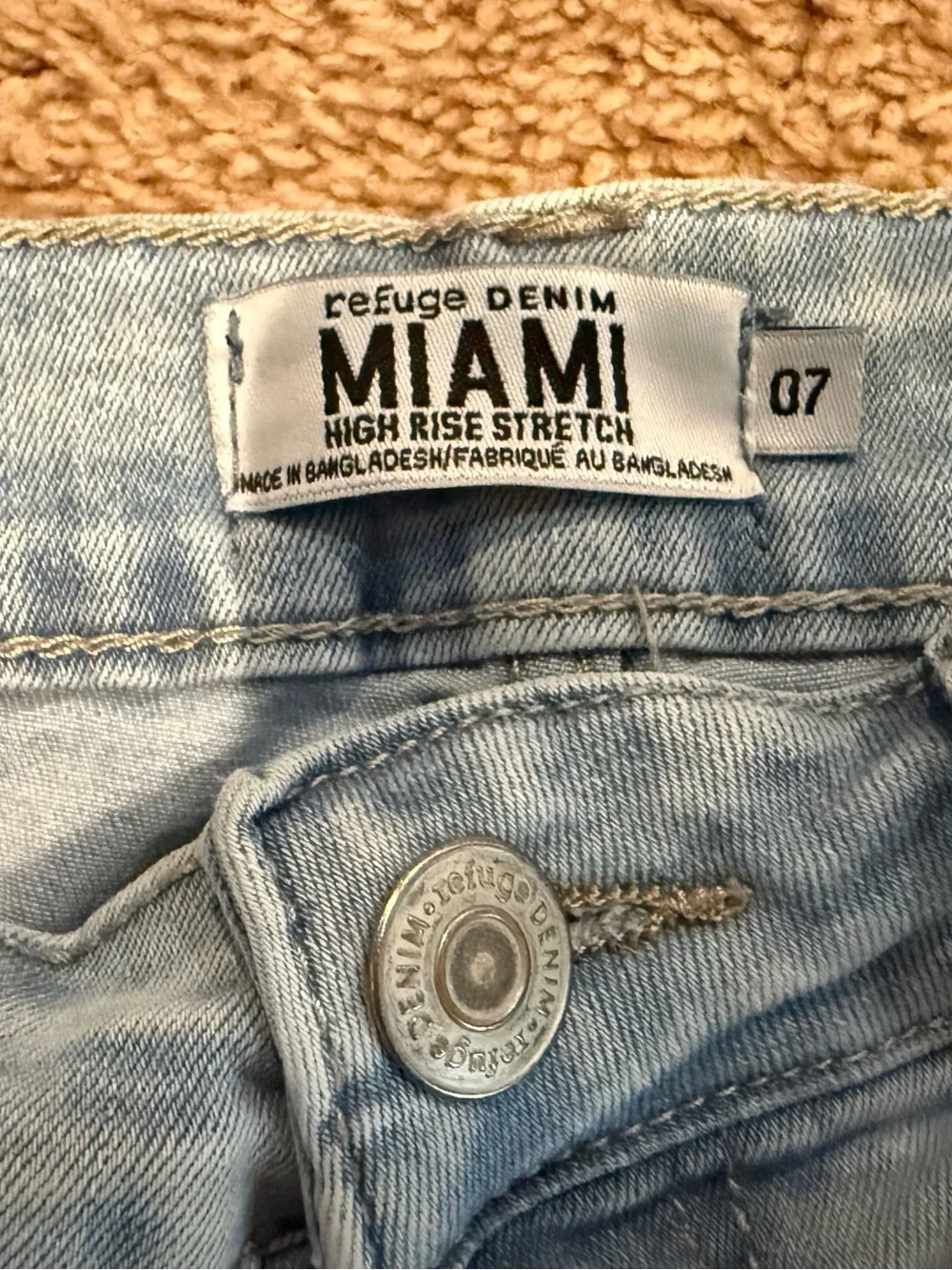 refuge Light Wash Distressed Denim Shorts